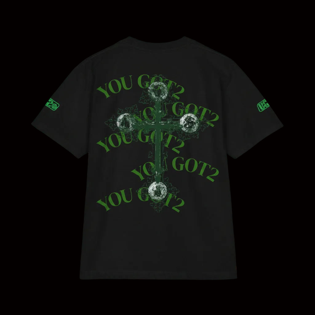 Fearless Green Graphic Tee — "You Got2" Back Print