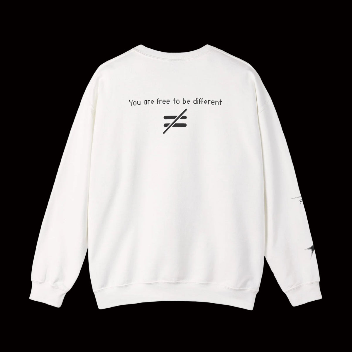 Crewneck Sweatshirt - 'UG2.0' Graphic with "You are free to be different" Back Text