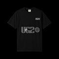 T-Shirt — Dark Silhouette Graphic Tee with 'UHC2.0' Logo