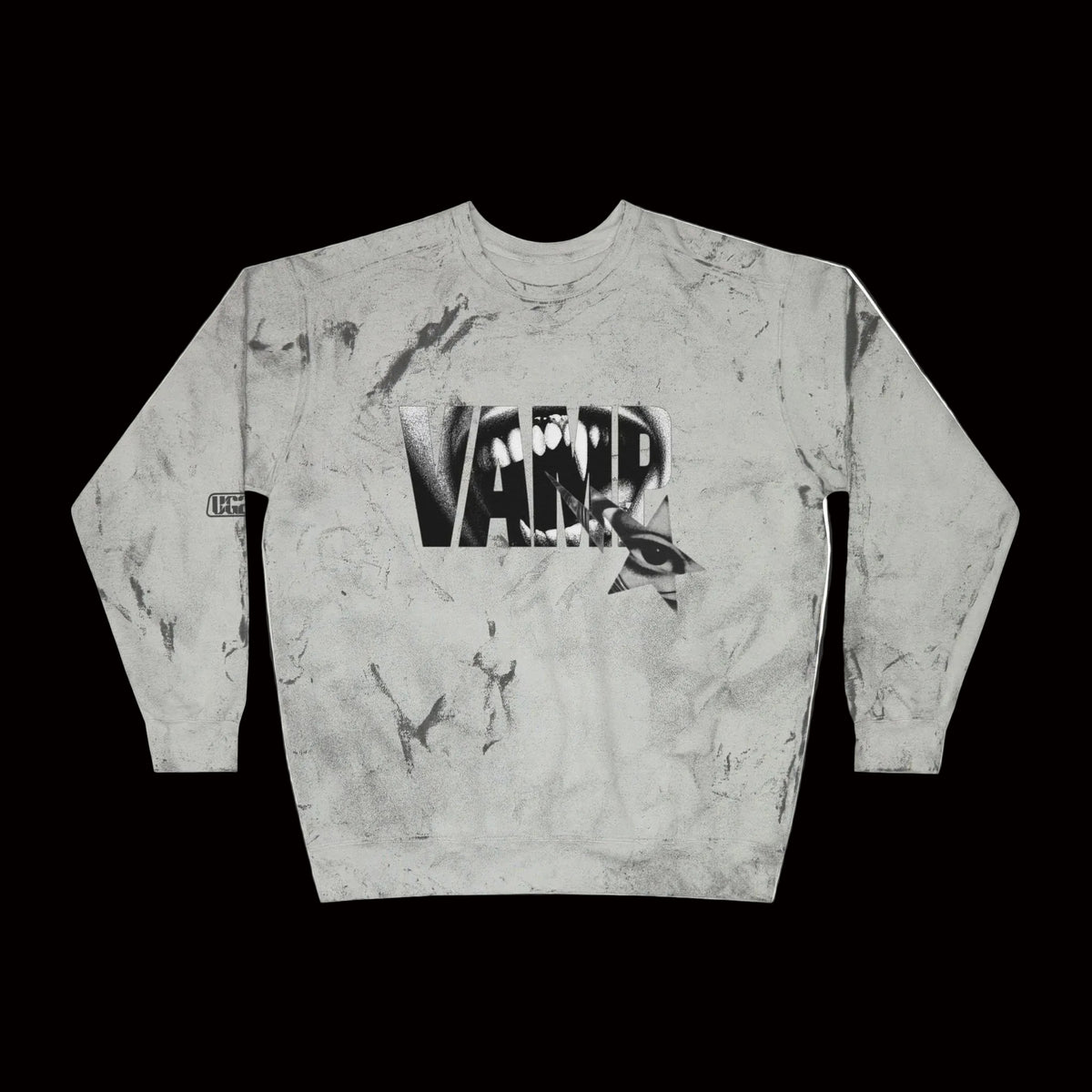 Vamp Skull Crown Tie-Dye Crewneck Sweatshirt